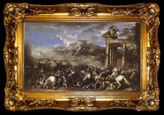 framed  Salvator Rosa A Herois Battle (mk05), ta009-2